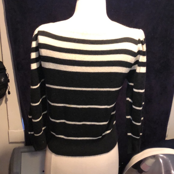 Black and white cotton sweater - Picture 2 of 3